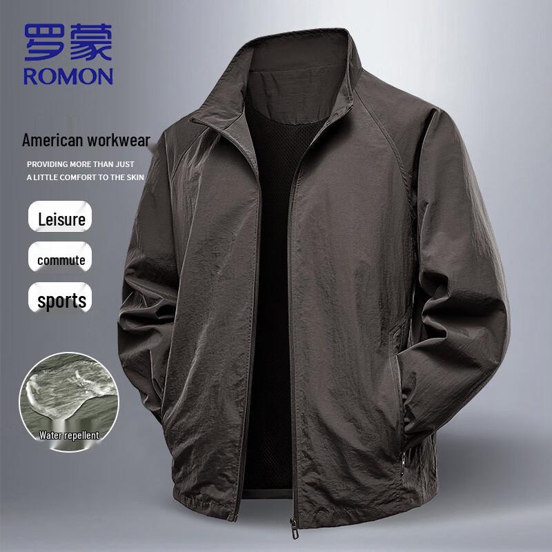 

Romon Men s Casual Stand Collar Workwear Jacket 4XL