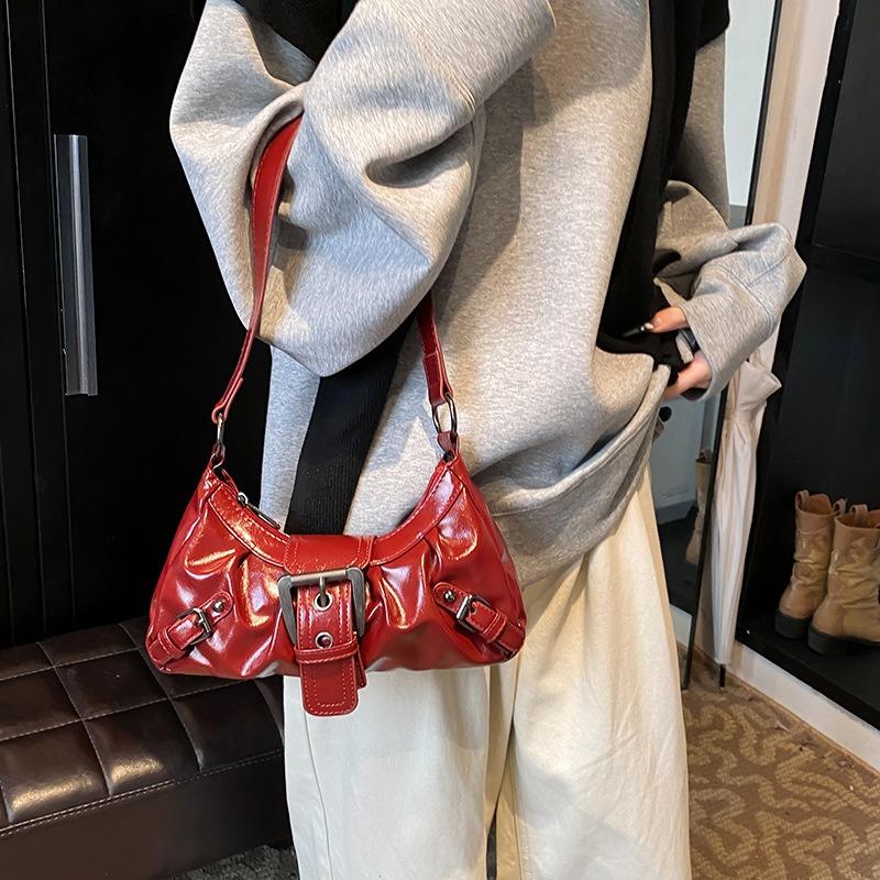 New moon bag women's small bag new autumn personality simple trend single shoulder niche texture casual armpit bag