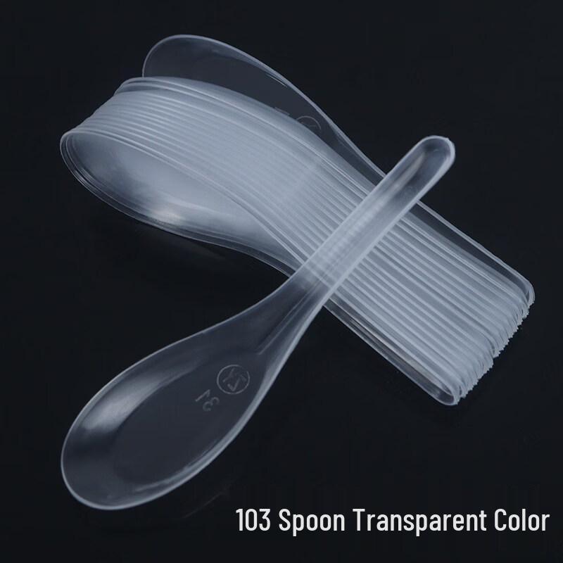 ZISIZ Disposable Plastic Soup Spoons