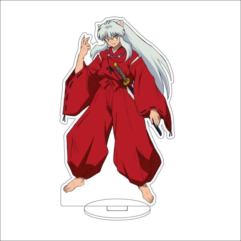 Anime Inuyasha Acrylic Stand Standing Set with Kagome and Sango Cute Cosplay Accessories Desk Decorations Toy for Gift