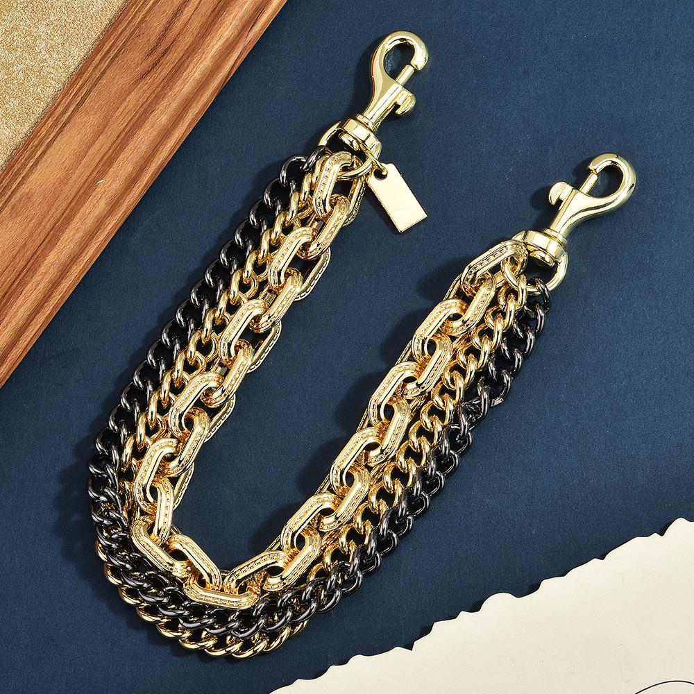 Vintage Metal Bag Chain With Hexagon Geometric Design For Fashionable Crossbody Accessories