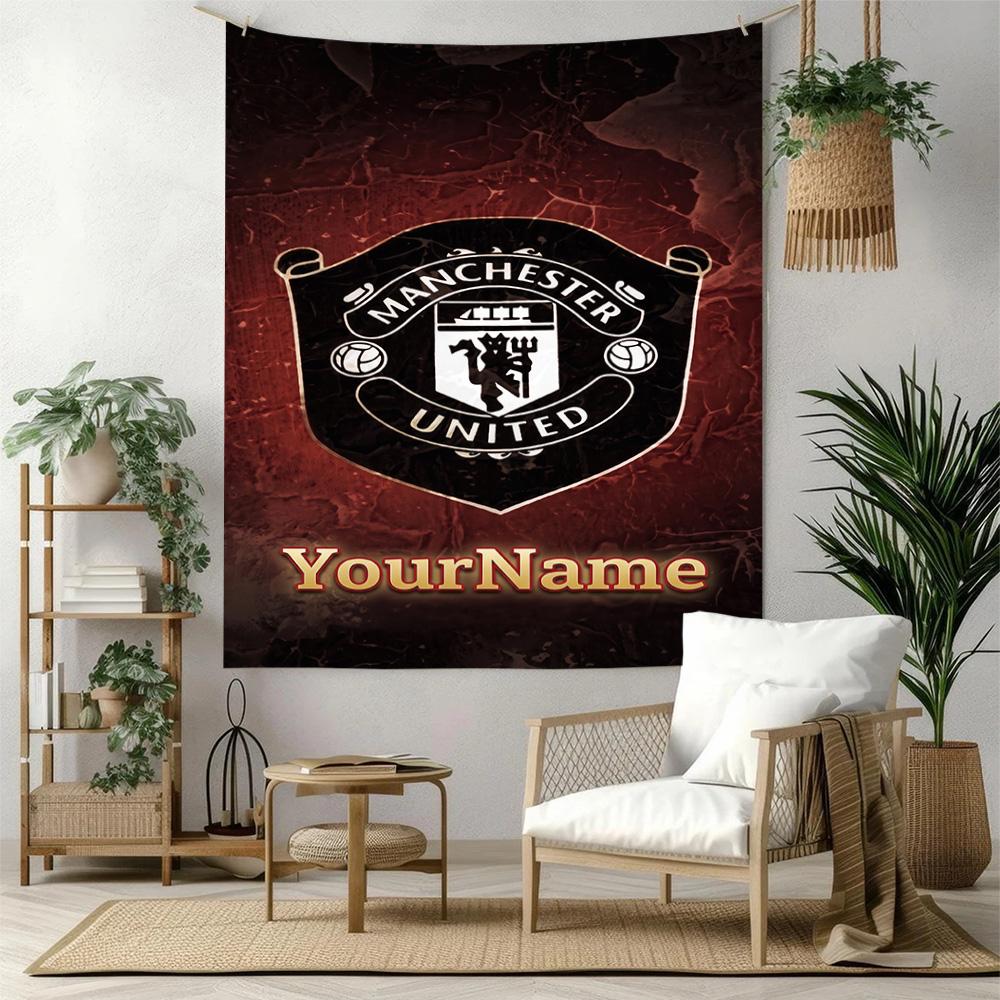 Manchester Custom Your Name Wall Decor Tapestry Art For Pet Memorial Birthdaywedding Party Backdrop Family Gift