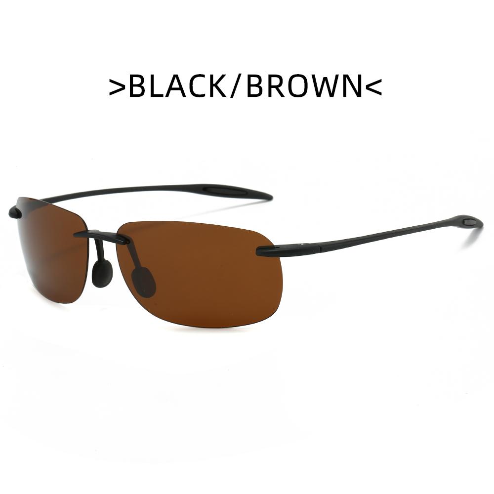 New ultra-light frameless colorful polarized sunglasses for men and women TR90 material suitable for leisure and vacation uv400