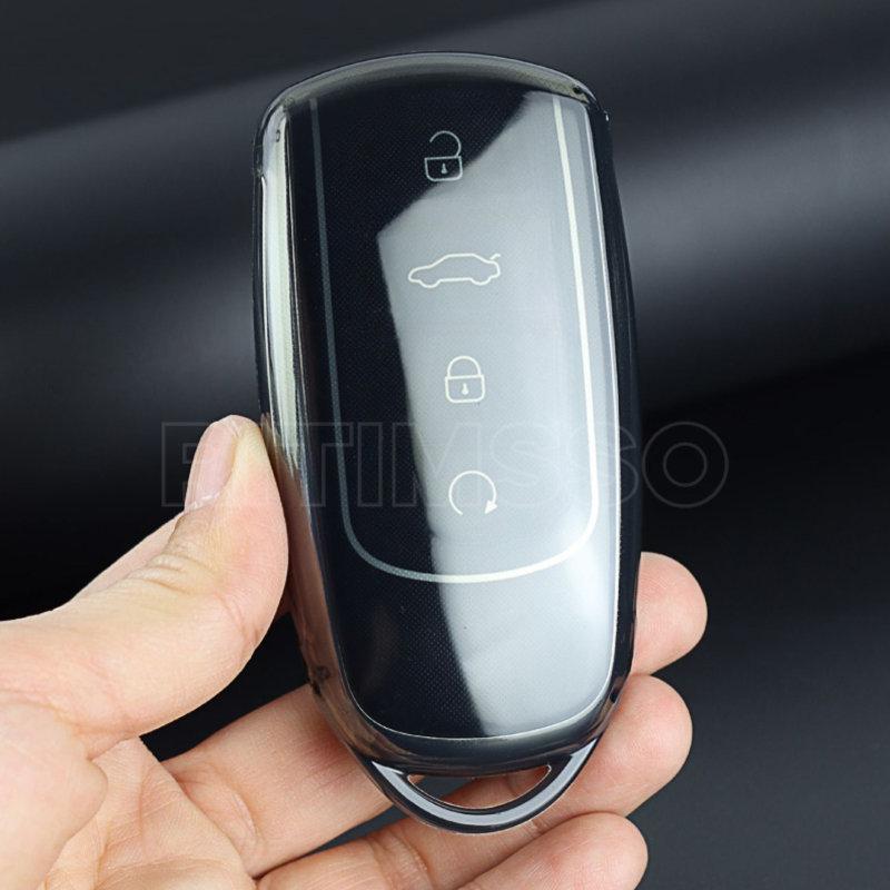 For Chery Tiggo 8 Pro Tiggo 8Plus New 5 Plus 7Pro Soft Tpu Car Remote Key Cover Case Shell Fob  Protector Accessories