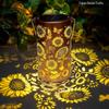 Solar LED Sunflower Hanging Lamp: Waterproof Wrought Iron Outdoor Courtyard Light