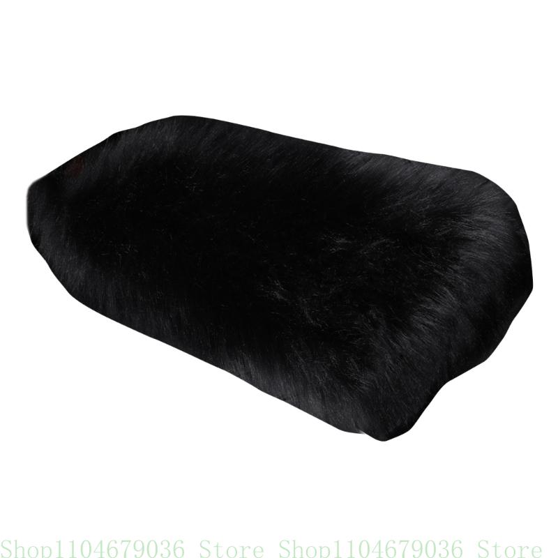 Universal Fur Plush Sheepskin Center Console Cover Furry Warm Wool Truck SUV Furry Armrest Cover Car Accessories