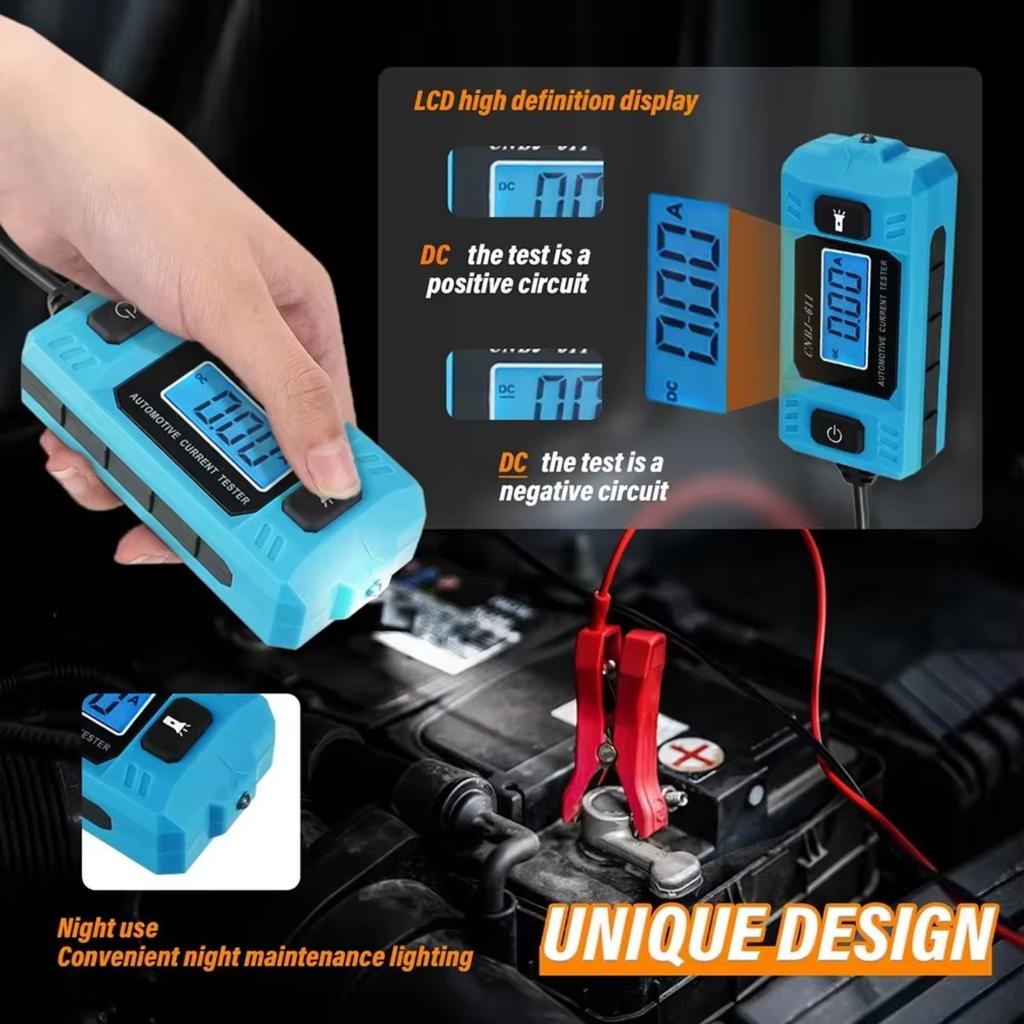 12V Car Fuse Current Tester 0.01 19.99A Backlight Car Circuit Diagnostic Tool Leakage Fault Detector Automotive Repair Accessory