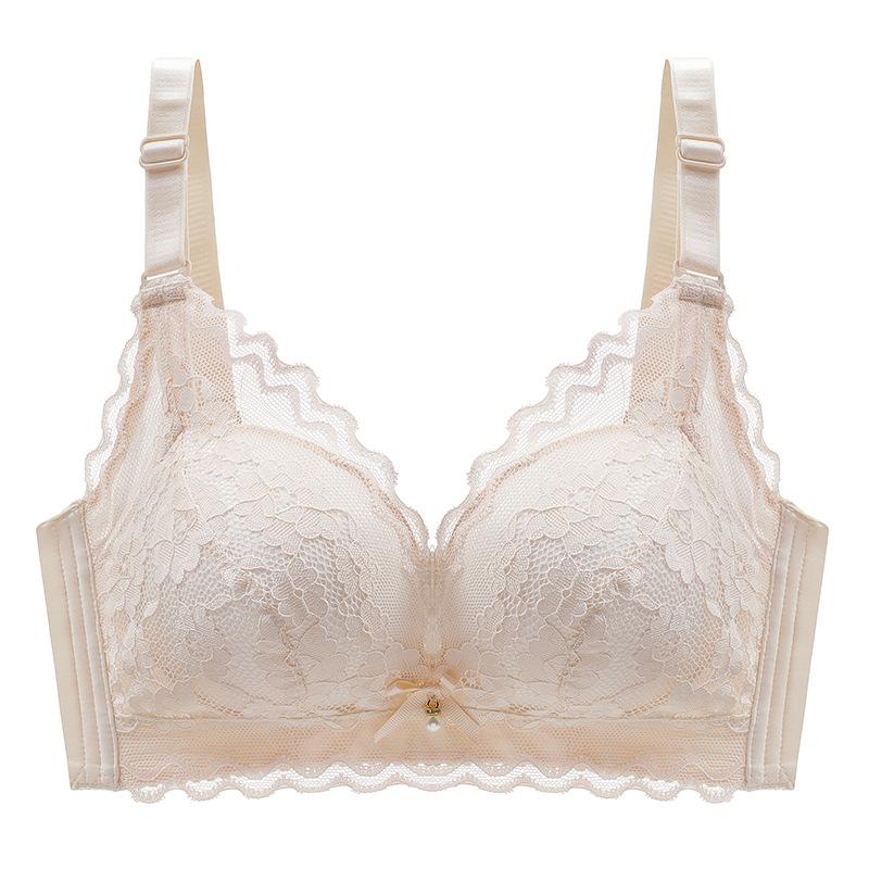 

No steel rim, thin upper and lower thick underwear, women s small breasts show large collection of secondary breasts, adjusted gathering, non-slip 70AB