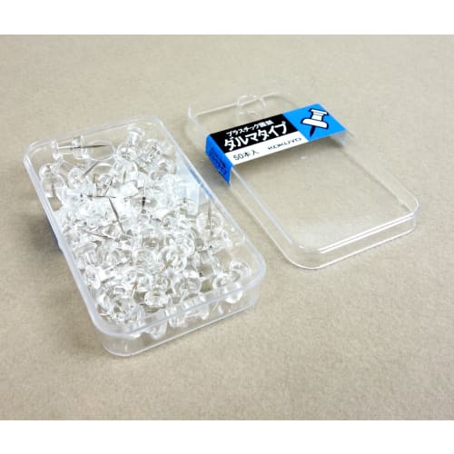 KOKUYO Plastic Thumbtack Daruma Type Transparent Kahi-25T