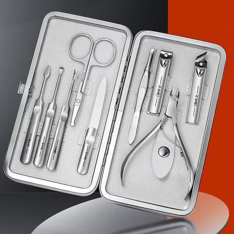 Jinda Rimei 9-Piece Stainless Steel Nail Clipper & Ear Pick Set