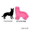 Shiny Dog Shaped Keychain Resin Mold DIY Crafts Pendant Silicone Mould Handmade Glossy Animal Puppy for Key Chain Decor
