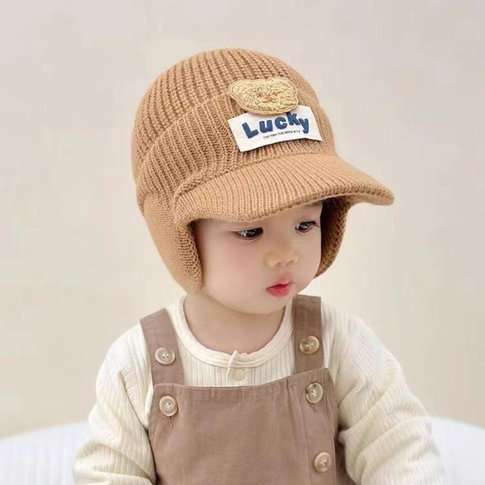 

Plush Bonnet Caps Thickened Ear Protection Cap New Pullover Hat Autumn Winter хакі
