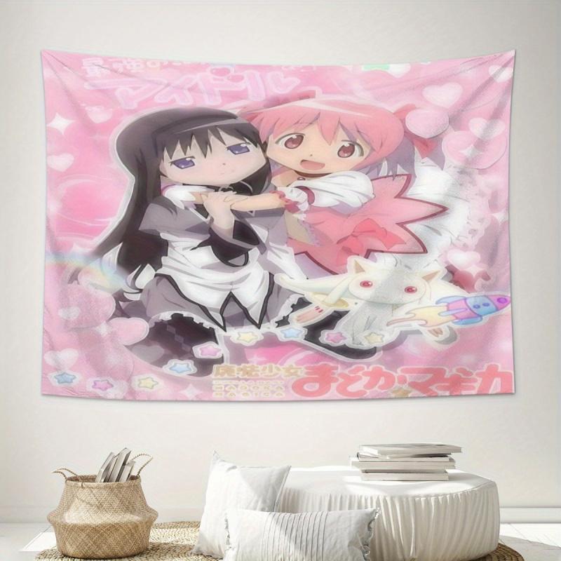 VIKAMA Anime Style Tapestry TwoDimensional Magical Girl Wall Hanging Girls Bedroom Dorm Room Decoration