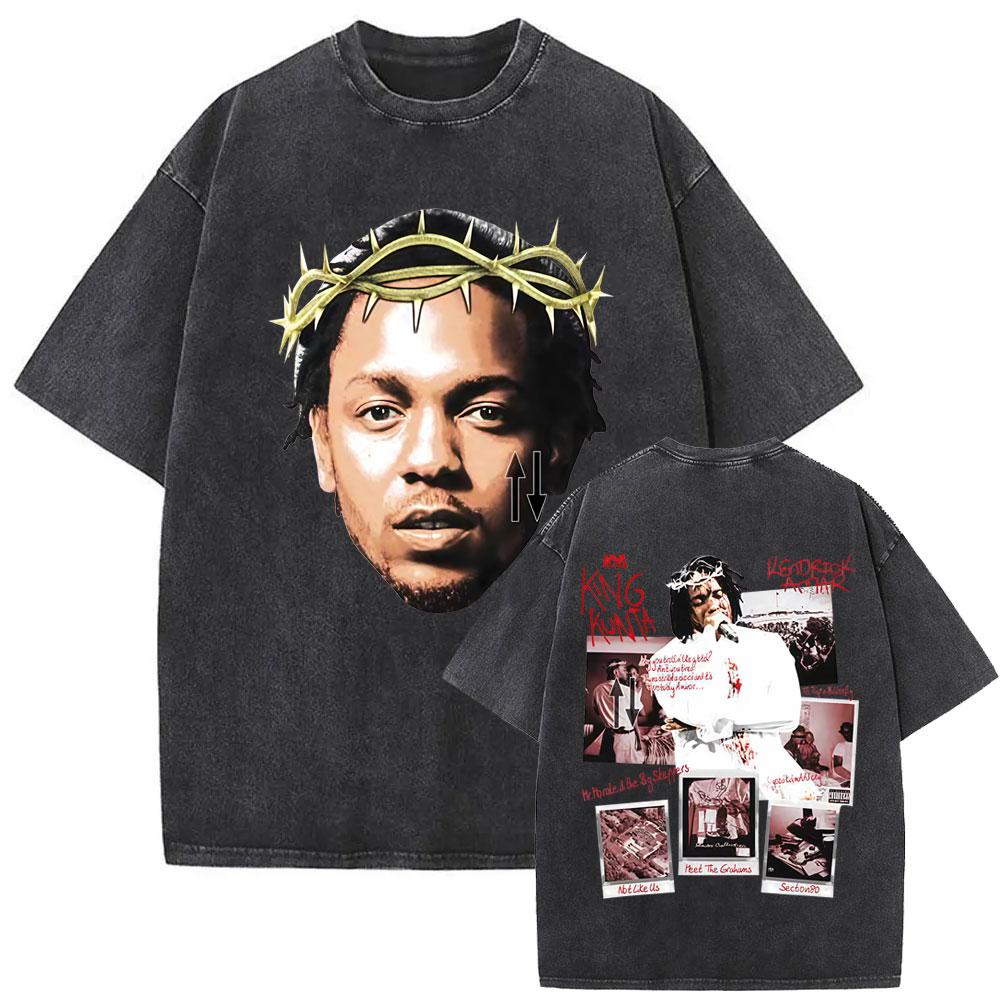 Rapper Kendrick Lamar Big Face Graphic T Shirt Not Like Us Mr. Morale & The Big Steppers T-shirts Men Hip Hop Oversized T-shirt S