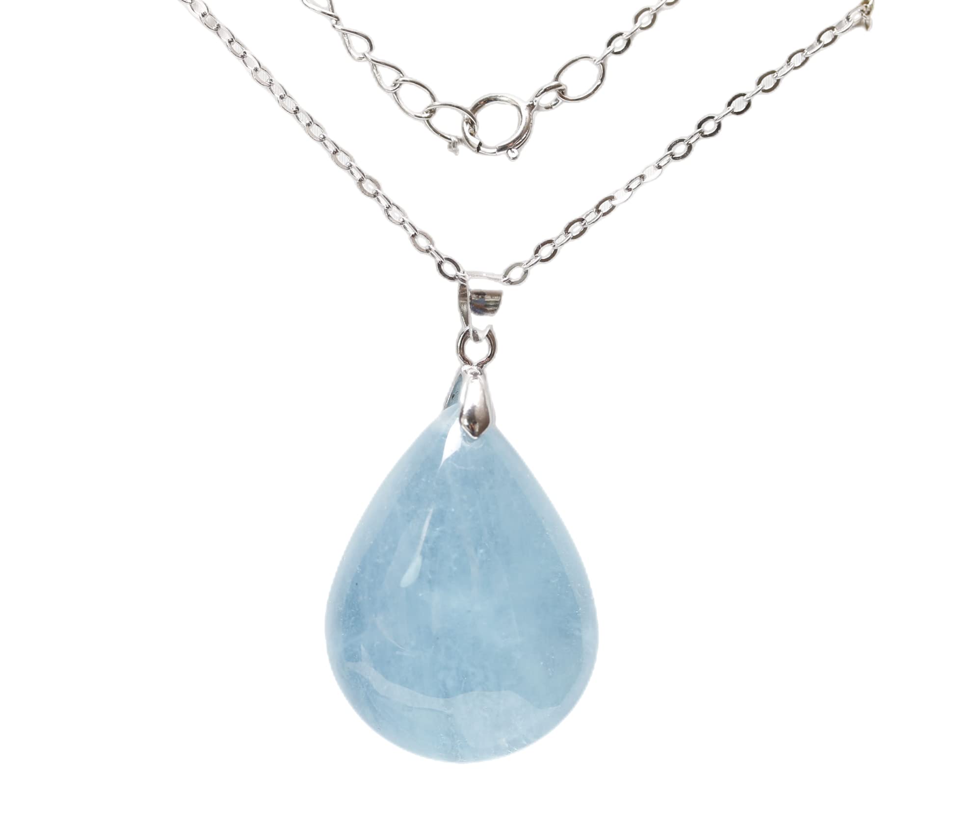 

KOUOKU Подвеска Аквамарин Март Покрытие Золотом 18K S925 Натуральная Защита от Подарка Капля [K Koku] Ожерелье, Камень Рождения, Серебро, Гравировка, Камень,