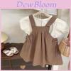 Charming Girls Two Piece Outfit 2024 New Summer Short Sleeve Dress Set For Kids