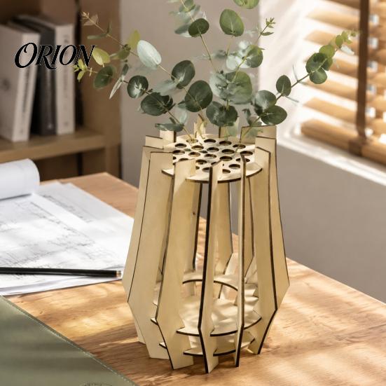 Fashionable Desktop Vases for Classroom Wooden Puzzle Flower Vase, Display Stand Flowers or Nordic Vase Home Decor Artificial Flowers, Decorative