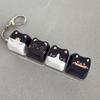 Finger-Tip Pressing Button Cat Fidget Clicker Keychain 4-Key Keycap Keychain  Bag Charm
