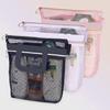 Shower Handbag Hollow Mesh See-through Large Capacity Zipper Closure Quick Drying Portable Cosmetic Bag Shower Caddy Pouch Travel Camp Beach Bag