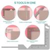 Stainless Steel Book Cover Positioning Ruler Multi-Function Marking Tool Durable Gauge Ruler