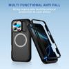 For iPhone 16 Pro Max Case Compatible with MagSafe Lens Frame Kickstand TPU + PC Shockproof Phone Cover