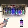DIY Bluetooth Speaker Box Kit Small Electronic Sound Amplifier Transparent Case Set(12 Channels Spectrum Bluetooth