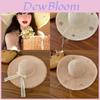 French Lace Bow Summer Wide Brim Hat For Sun Protection Beach Vacation Fans
