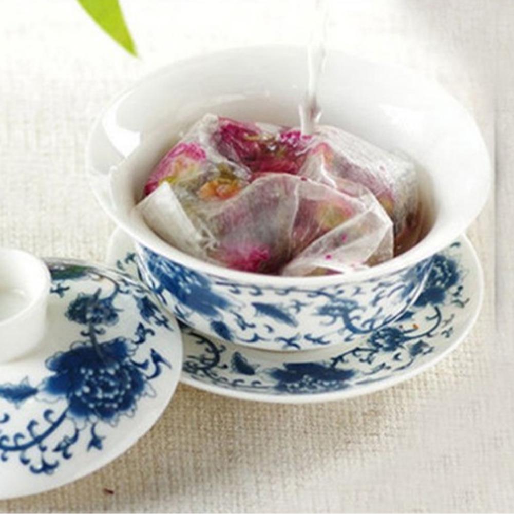 100PCS 5.5 * 7CM Non-woven Draw String Teabags Sealed Filter Tea Bag Herb Pouch