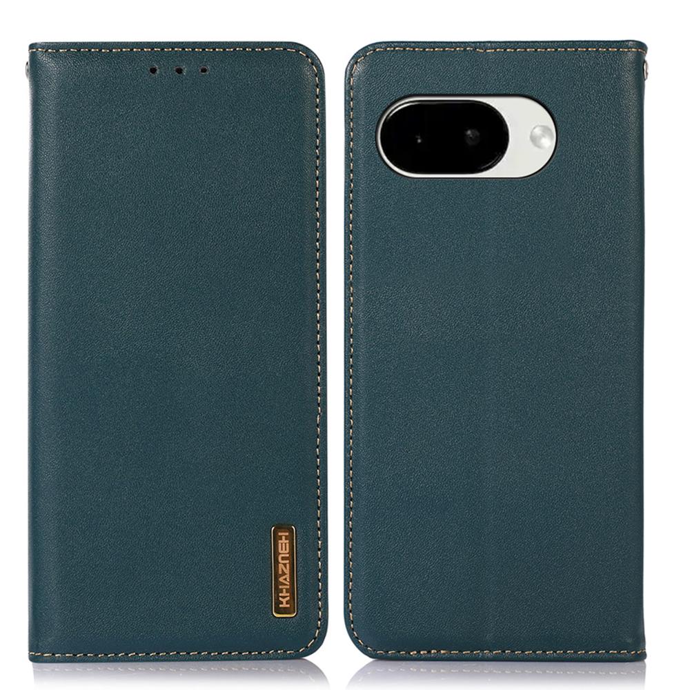 

KHAZNEH For Google Pixel 10a Case Wallet Genuine Cow Leather Phone Cover Nappa Texture