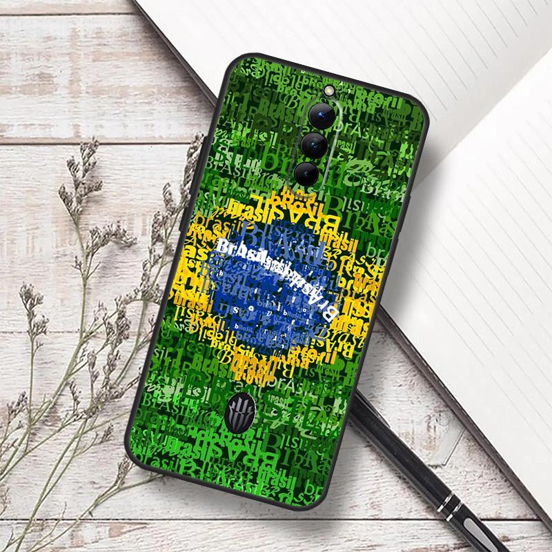 Brazil Brazilian Flag Case For ZTE Nubia Red Magic 7S 6S 7 Pro RedMagic 10 Air 8S 9S 10S 8 9 10 11 Pro Plus Funda