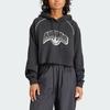Adidas Originals Cropped Hoodie With Letter Logo Print Women Hoodies Black IT9772