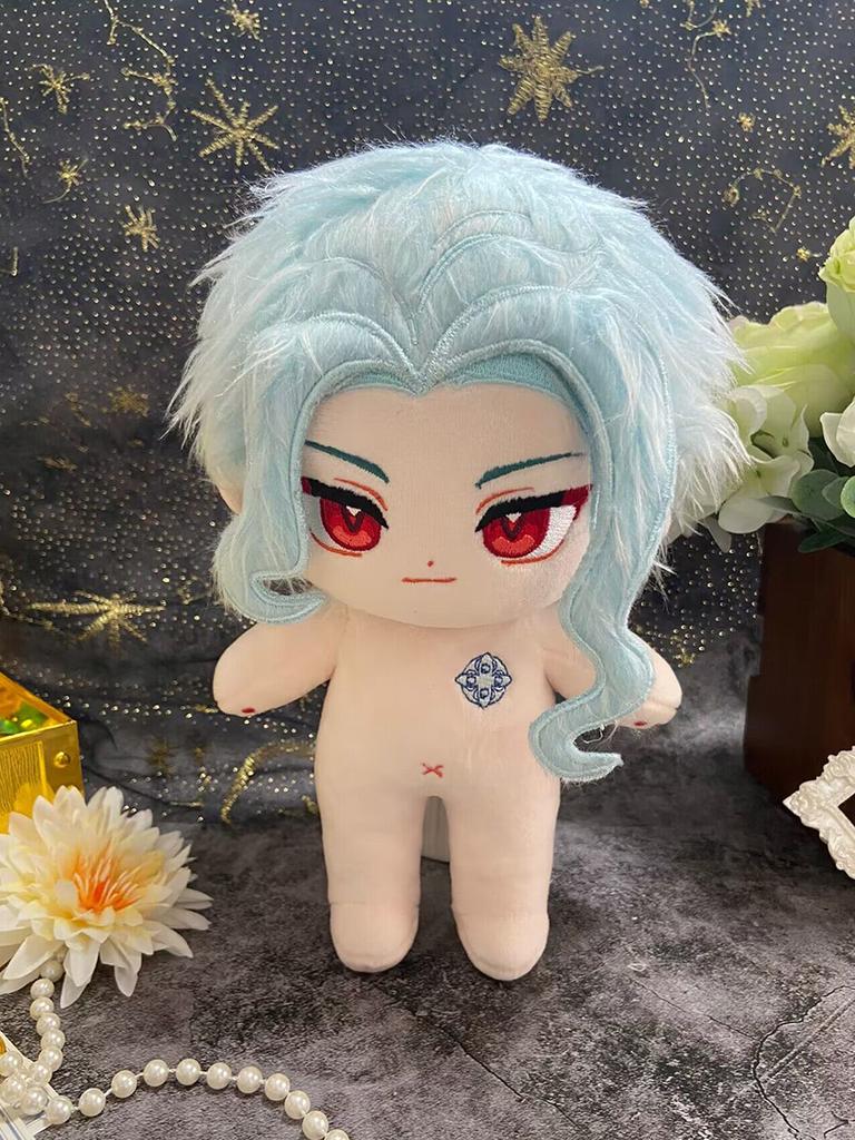 Genshin Impact II Dottore Plüschtier 20cm Cartoon Kleiderwechsel Weiches Kuschelkissen Die Doktor-Puppen DIY Spielzeug Weihnachtsgeschenke