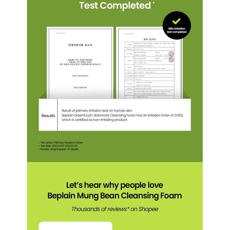 BEPLAIN Mung Bean Ph-balanced Cleansing Foam