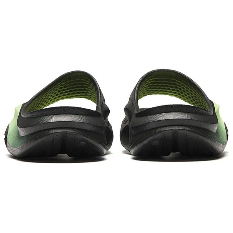 Anta Comfortable Breathable Simple Slide Sandals Men Footwear Black Green 112438519-4
