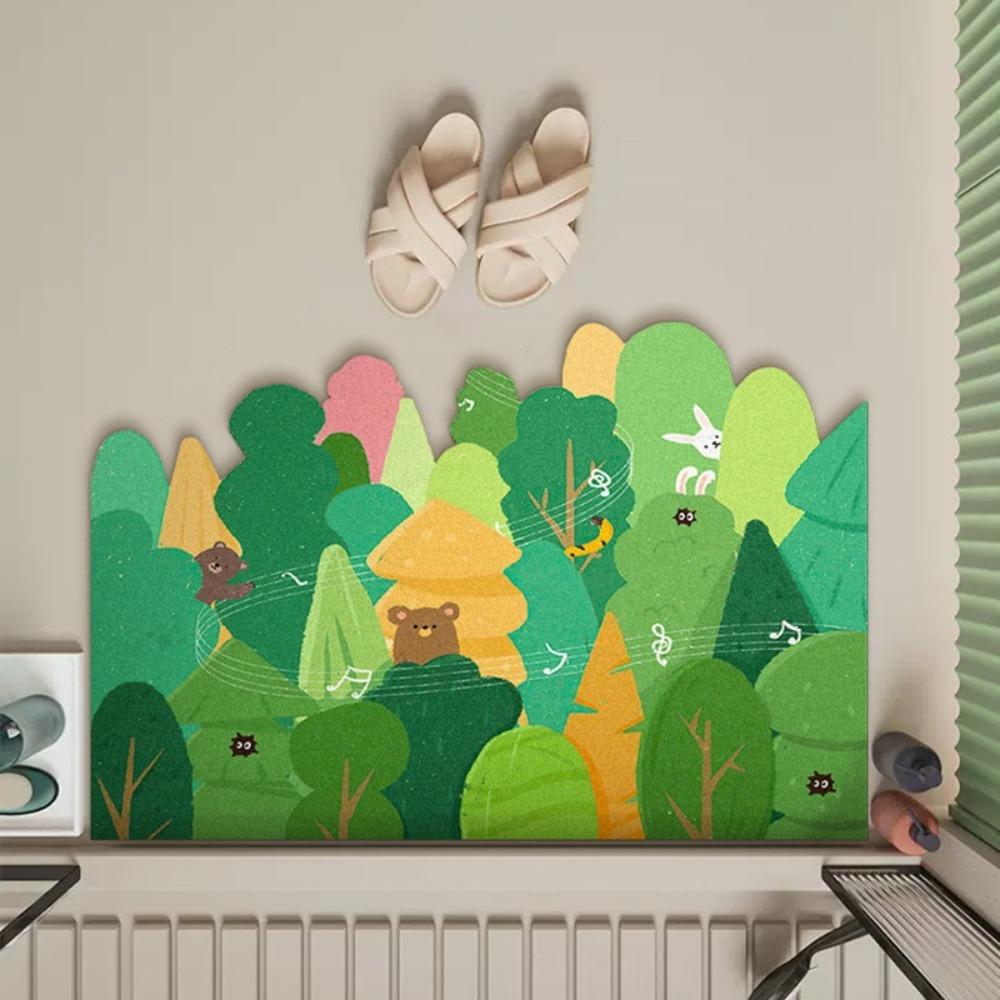 Cartoon Bathroom Foot Mat Water-Absorbing Floor Carpet Dirt-Resistant Foot Pad  Household