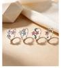 S925 Sterling Silver Mori Floral Leaf Open Adjustable Ring for Women - Sweet Niche Design
