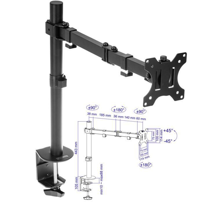 Stolní držák monitoru TooQ DB1032TN-B 13'-32' 8 kg Černý