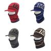 Pullover M Letter Knitted Beanie Winter Warm Unisex Hat One Piece Mask Cap Gift