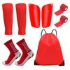 5-Piece Set Soccer Sports Gear Shin Guards Protective Gear Drawstring Backpack Sports Tapes Polyester-Elastane Football Socks