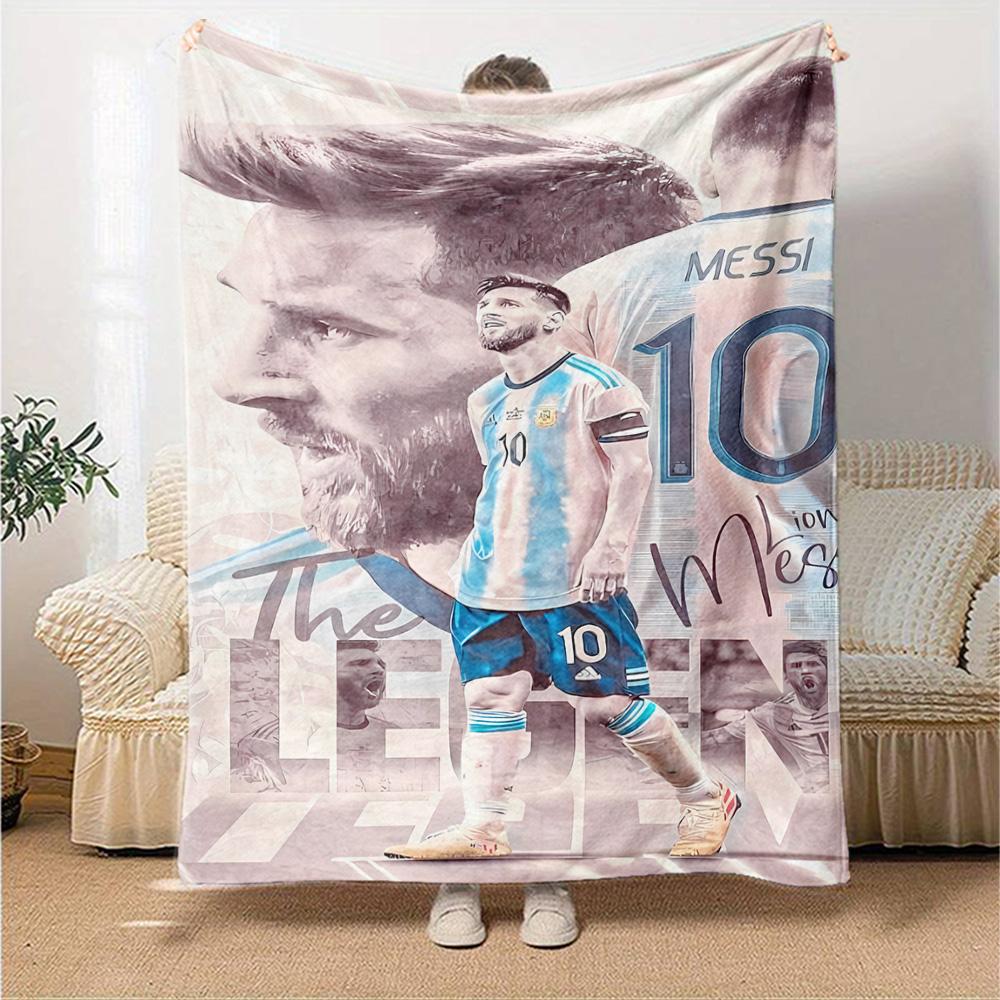 Electric Soccer Legend Blanket Comfortable Suitable for Couch Livingroom Sofa Four Seasons Multipurpose Digital Print