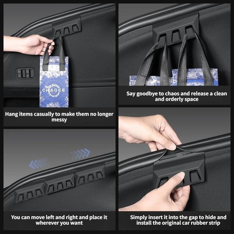For Tesla Model Y Juniper 2025 Trunk Hook ABS Rear Trunk Wall Side Storage Hook Grocery Bag Organizer Hanger Hook Accessories