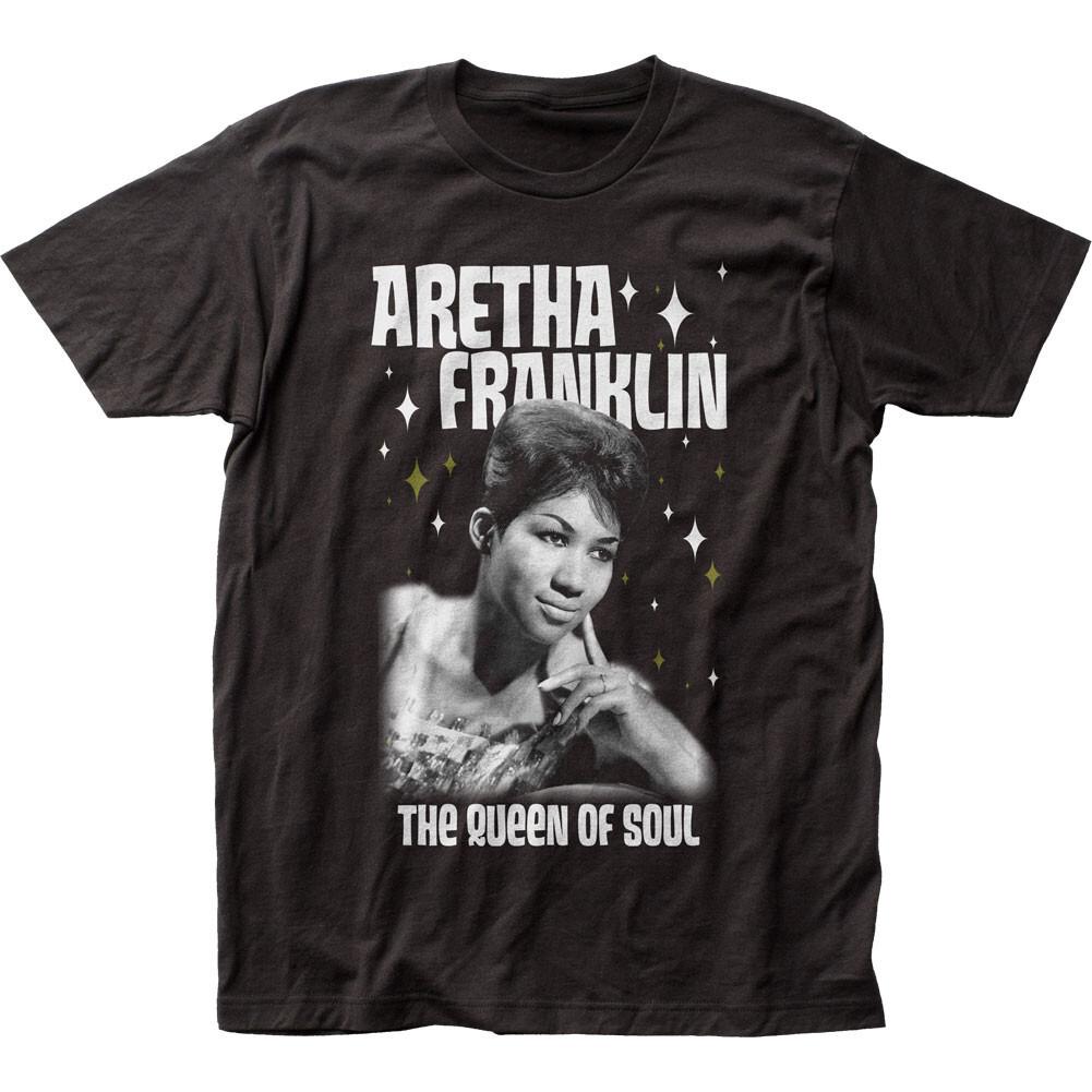 Aretha Franklin Mens T-shirt Soul Music Short Sleeve Tee Brand New Black XXXXL