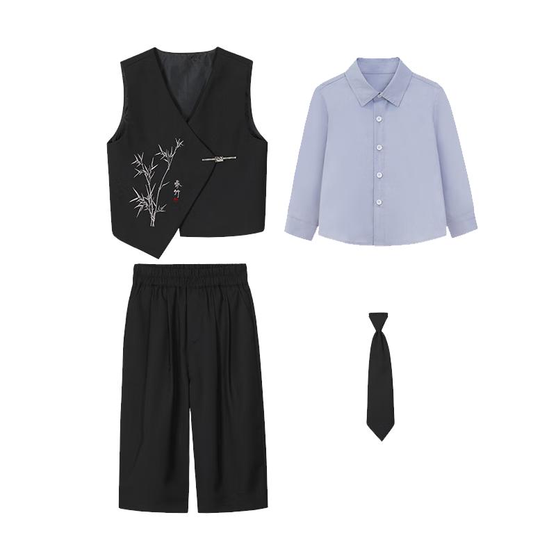 LUOBOBEIBEI Boys New Chinese Style Formal Suit