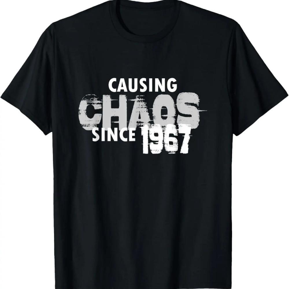 

Causing Chaos Since 1967 T-Shirt Funny 52nd Birthday Shirt XXXL чёрный
