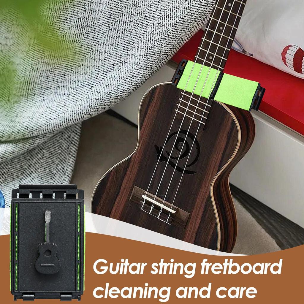 Electric Guitar Bass String Scrubber Rub Cleaning Tool Maintenance Care Guitar String Cleaner Guitar Accessories Acoustic Guitar