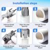 3pcs Internal & External Pipe Threading Tool Set, 1/2'' 3/4'' 1'' PVC Plastic Pipe Threader Kit, Drill Compatible Threading Tool