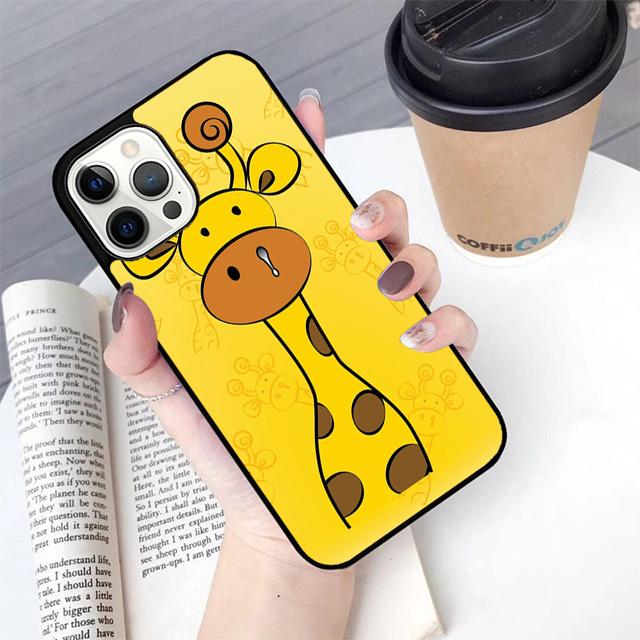 Cute Cartoon GirafPhone Case For Apple iPhone 17 Air Pro Max Plus Coque For iPhone 17 Air 14 15 16 13 12 Max Cover