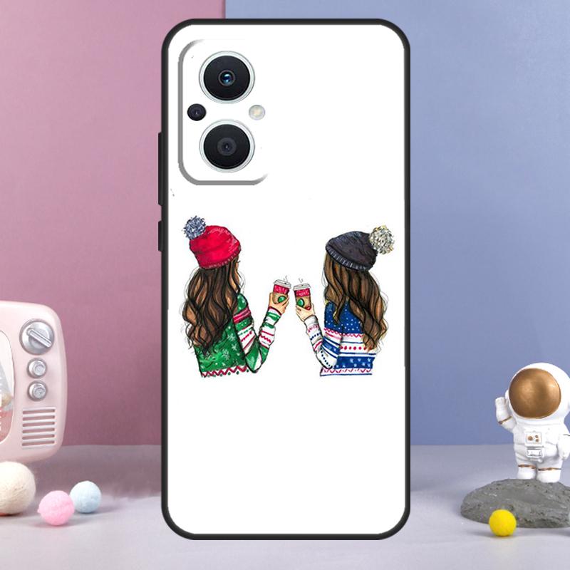 Best Friends BFF Matching Funda For OPPO Reno 14 F 11F 12F 13F 10 11 12 13 Pro 7 8 Lite OPPO Find X8 X6 X5 X9 Pro Case
