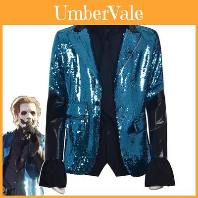 Disfraz Cosplay de la Banda Ghosts Para Hombres con Traje de Lentejuelas Para Fiesta de Halloween y Actuación