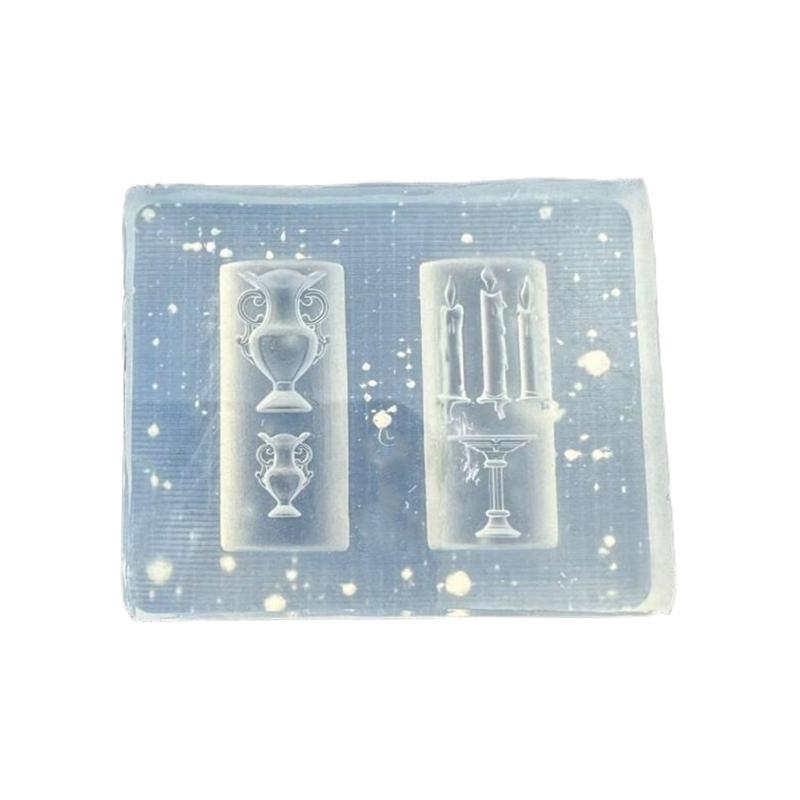 3D Floral Silicone Mold For Nail Art And Jewelry Crafting Reusable Elastic Carving Tool With Candle Vase Designs
